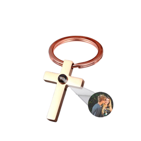 Chaveiro Crucifixo Eterno - Foto Personalizável