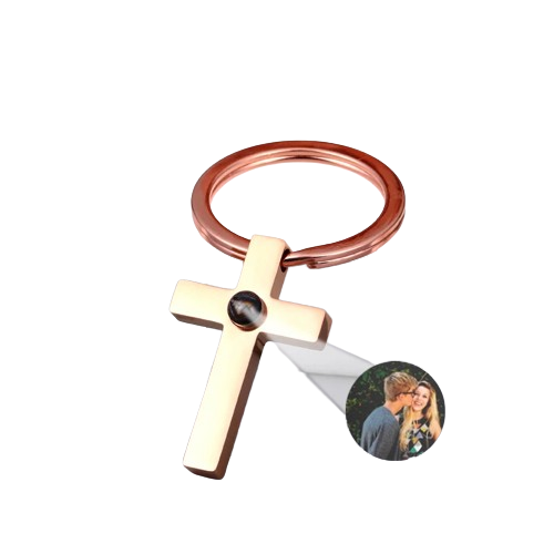 Chaveiro Crucifixo Eterno - Foto Personalizável