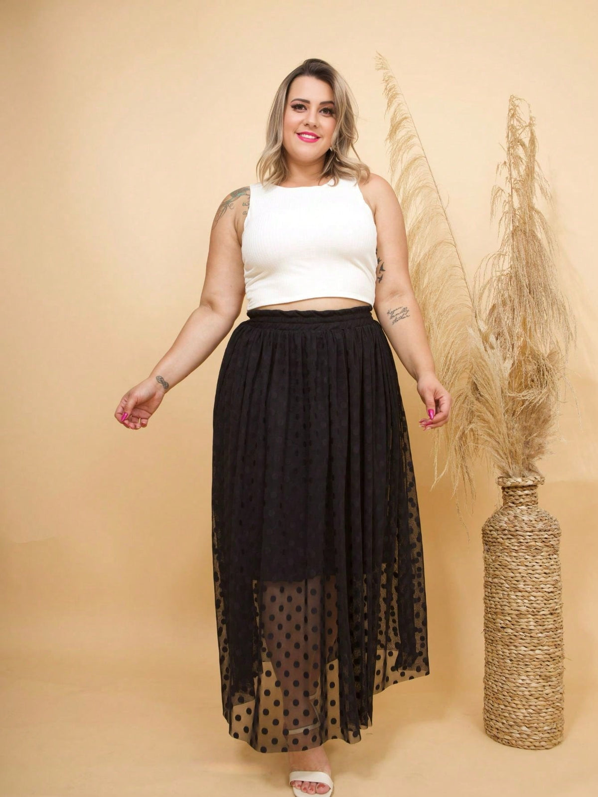 Saia Plus Size Tulle