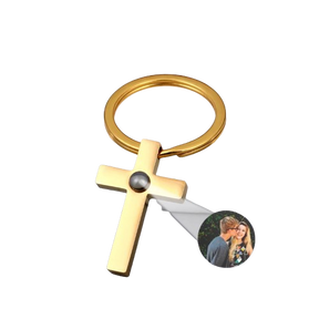 Chaveiro Crucifixo Eterno - Foto Personalizável