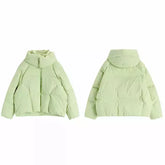 Jaqueta Feminina Parka Down Plumas de Ganso - Verde Claro