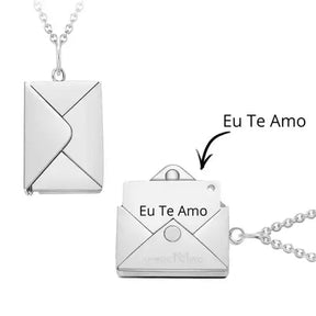 Colar Carta de Amor - Mensagem Personalizável