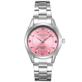 Relógio Feminino de Luxo - Prata Rose