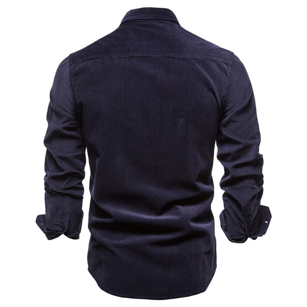 Camisa casual masculina manga longa