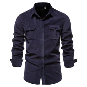 Camisa casual masculina manga longa