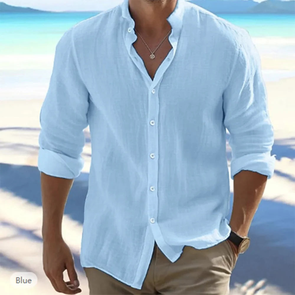 Camisa de Linho Beach Style