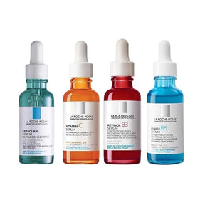 Kit La Roche-Posay: Retinol B3 / Pure Vitamina C10 / Hyalu B5 / Effaclar Sérum | PAGUE 3 E LEVE 4