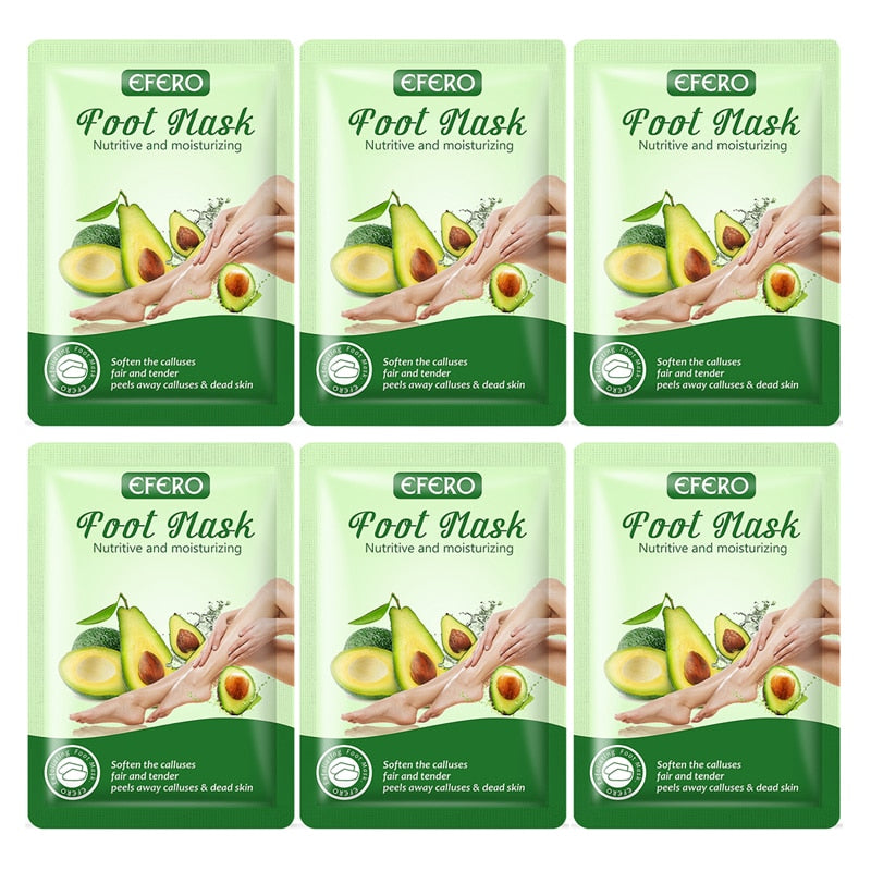 Kit 6 Pares de Meia Esfoliante Para Pés - Máscara Peeling Esfoliante Para Pés