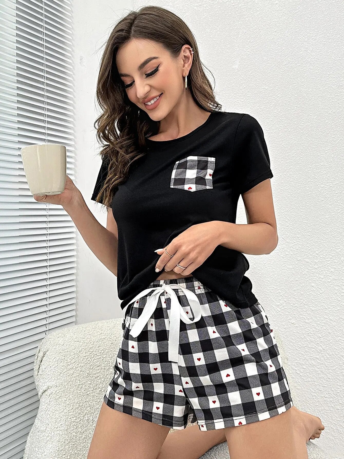 Pijama Feminino Curto - Chess