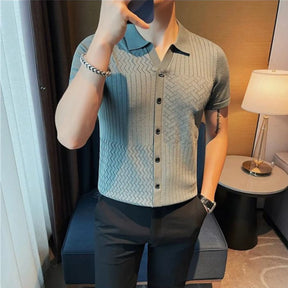 Camisa Polo Masculina Vintage Elegant