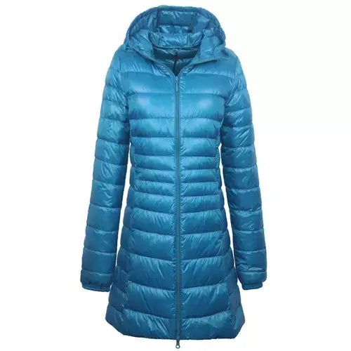 Casaco Feminino Sobretudo Puffer Pluma de Ganso - Portátil