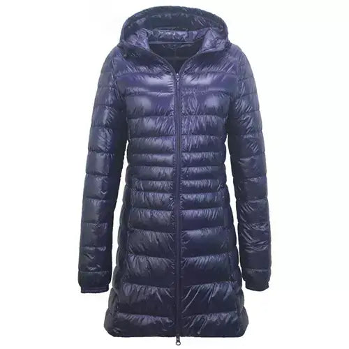 Casaco Feminino Sobretudo Puffer Pluma de Ganso - Portátil