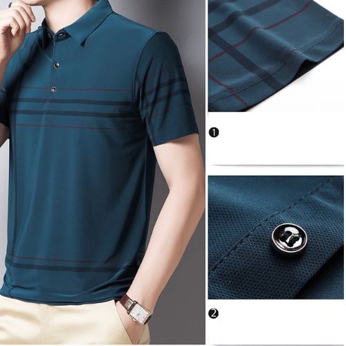 Camisa Polo Listrada - Elegante