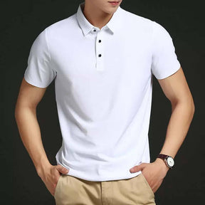 Camisa Polo Premium em Seda Gelo - Tecnologia Anti Amassado