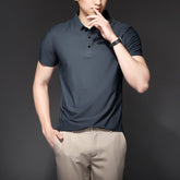 Camisa Polo Premium em Seda Gelo - Tecnologia Anti Amassado