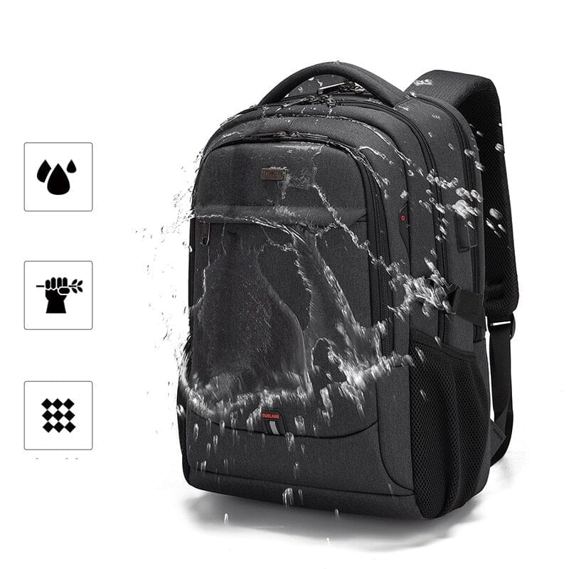 Mochila Executiva Draker - Notebook 17`, Impermeável e Porta USB