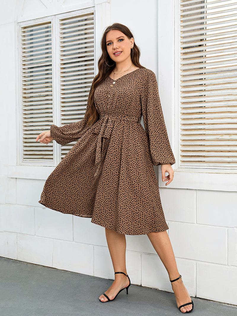 Vestido Feminino Pintado Soltinho - Brown