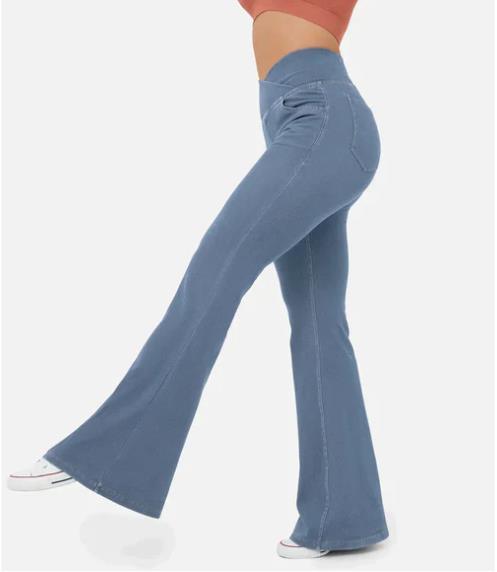 Calça Jeans Mab™ de Cintura Alta Cruzada - Liriou