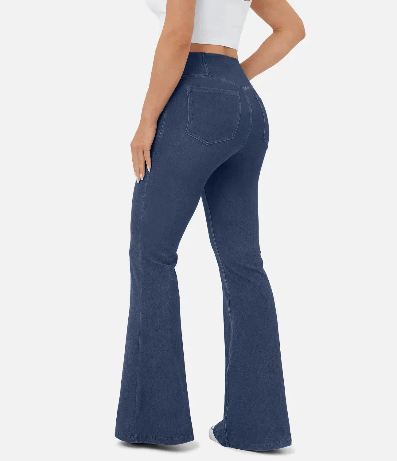 Calça Jeans Mab™ de Cintura Alta Cruzada - Liriou